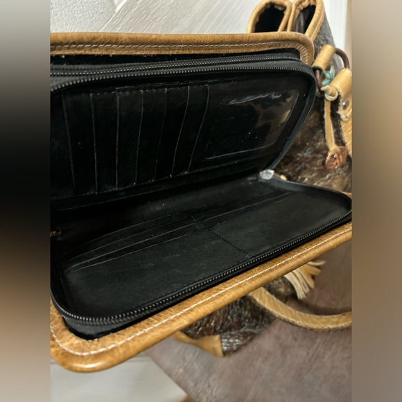 Double J Shoulder Leather Studded Tote Bag & Double Zipper Matching Wallet - Picture 12 of 16